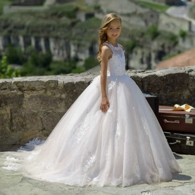 Flower Girls Dresses For Wedding Kids Pageant Dress First Holy Communion Dresses for Little Baby Party Prom Dress