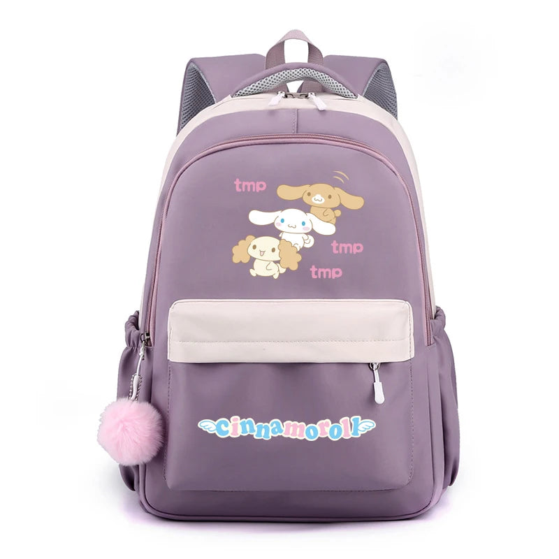 Cinnamoroll Backpack Children Girls Boy Sanrio Schoolbag Kawaii Student Back To School Rucksack Teen Kids Gift Women Travel Bags