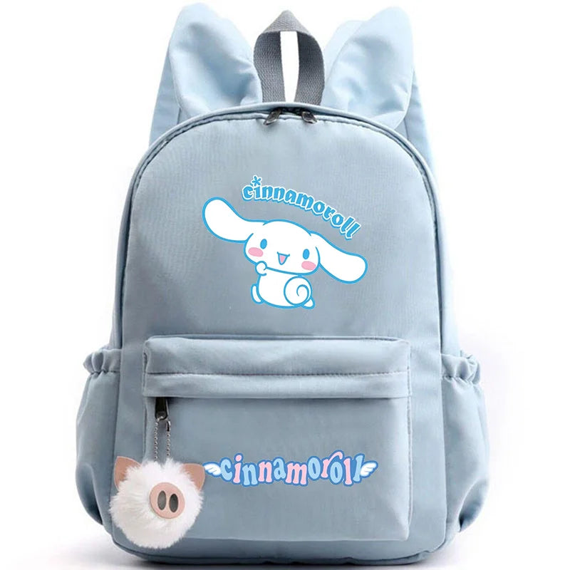 Cinnamoroll School Bags Backpack for Girl Boy Student Teenager Rucksack Women Casual Travel Rabbit Ears Mochila
