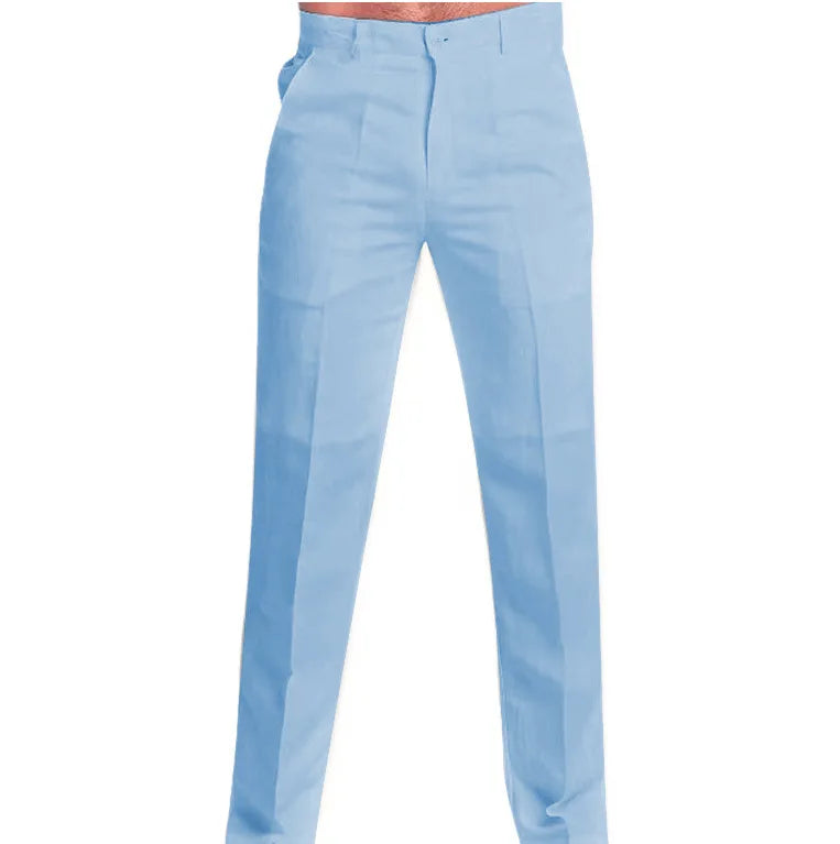 Men's Clothing Linen Slant Pocket Straight Solid Color Comfortable Breathable Daily Casual Pants