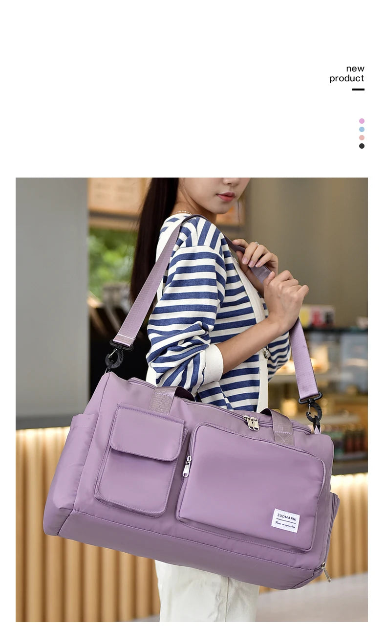 Travel Bag Female Large-Capacity Hand Luggage Dry-Wet Separation Sports Fitness Bag Short-Distance Travel Package
