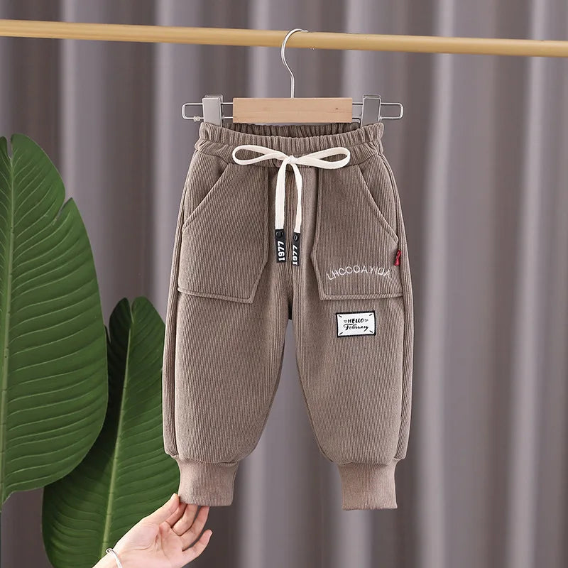 New Winter Fashion Baby Girls Clothes Children Boys Thicken Warm Pants Kids Trousers Toddler Casual Costume Infant Sportswear