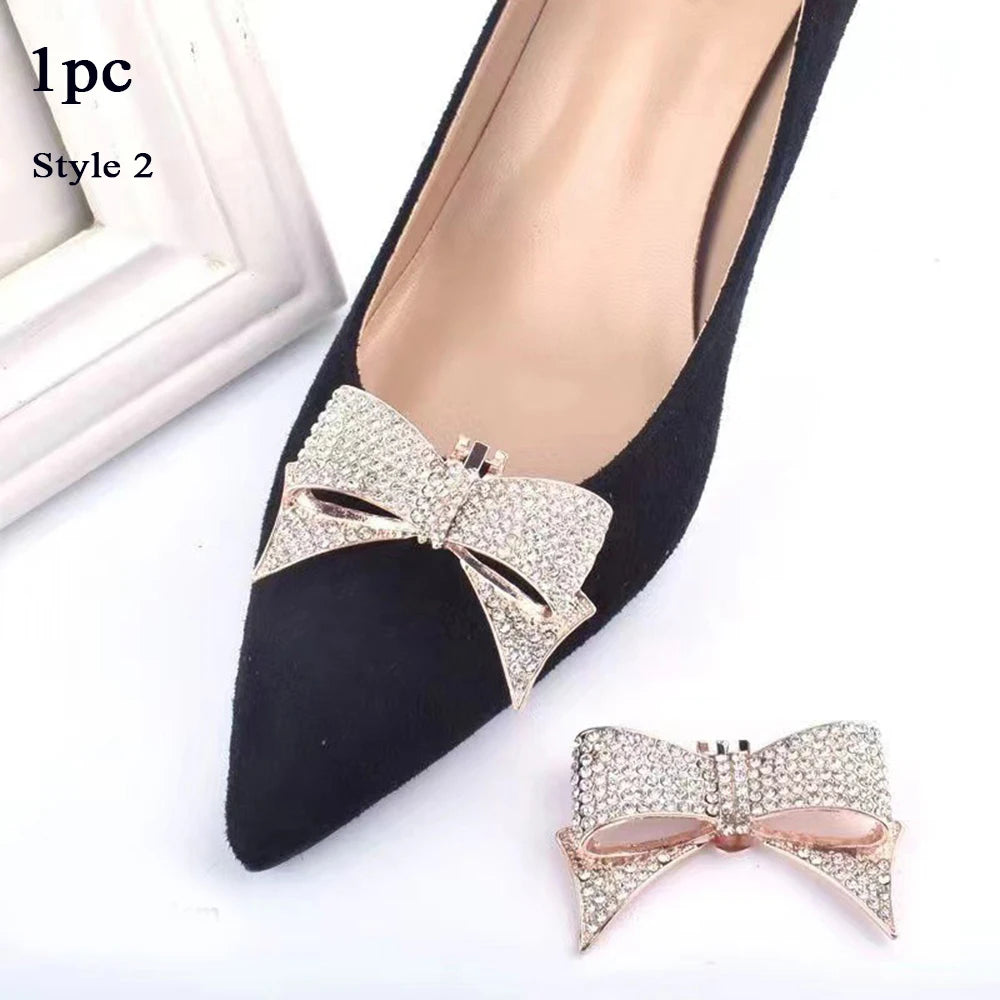 1Pcs Wedding DIY Detachable Charm Buckle Bridal Crystal Shoes Accessory Decoration Clip Women High Heel Rhinestone Shoe Buckles