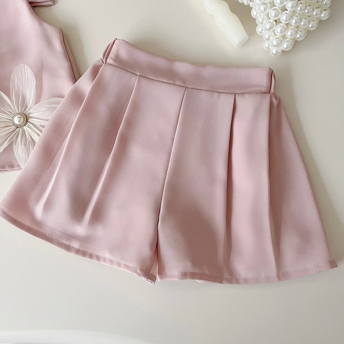 New Baby Girls 2Pcs Summer Clothing Set Three Flowers Short Sleeve T-shirt Shorts Toddler Children's Girl Casual Outfit Suit