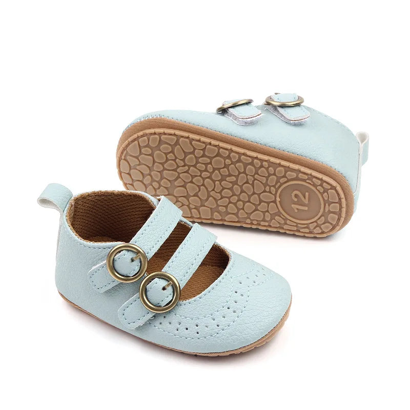Baby Leather Shoe 2025Summer New Shallow Mouth Princess Shoe 0-12M Babys Shoes Soft Sole Anti Slip Baby Walking Shoes Tennis