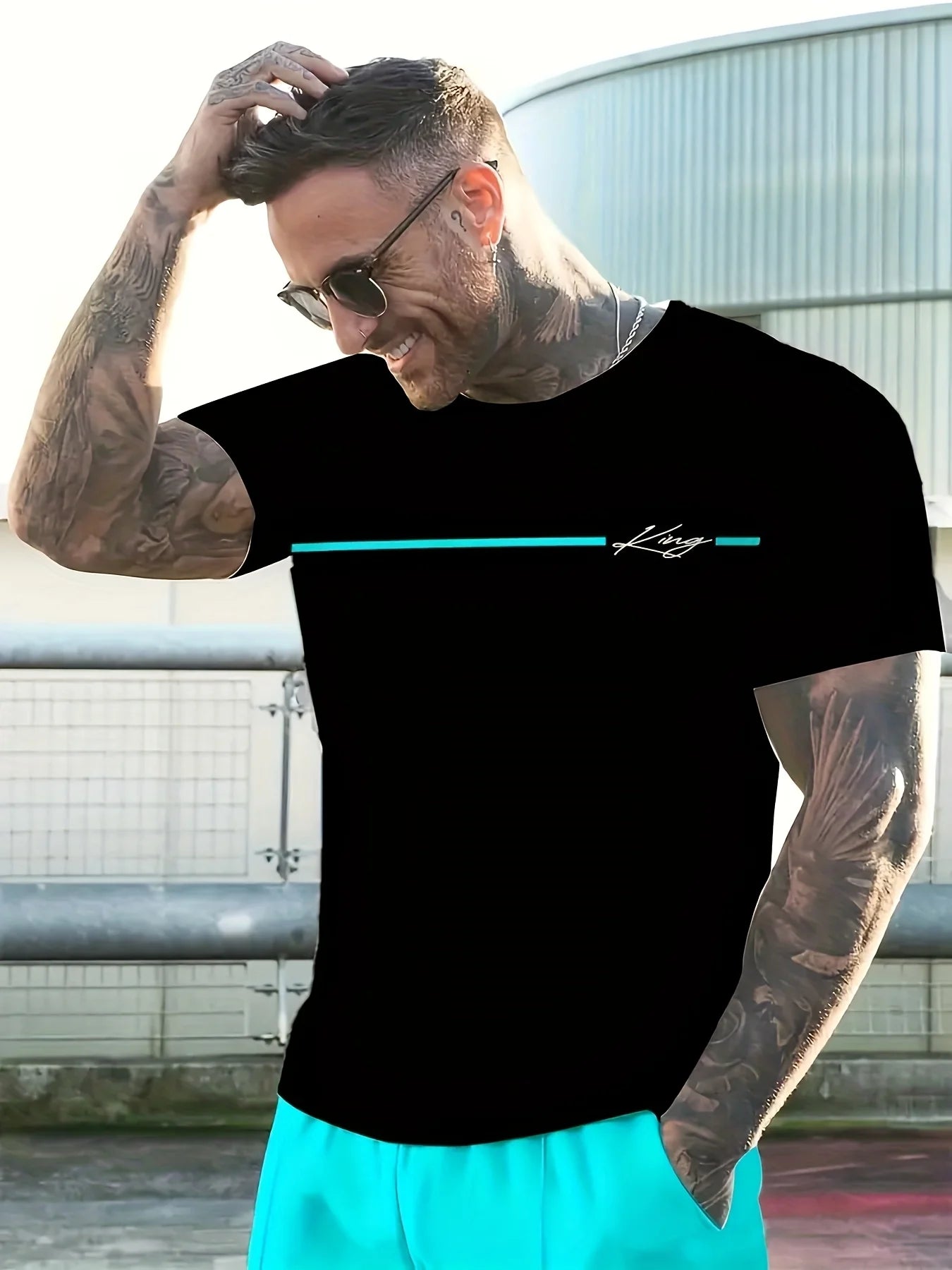 2025 Summer new men's suit Summer fashion casual outdoor street shooting clothing men's simple casual suit short sleeve shorts