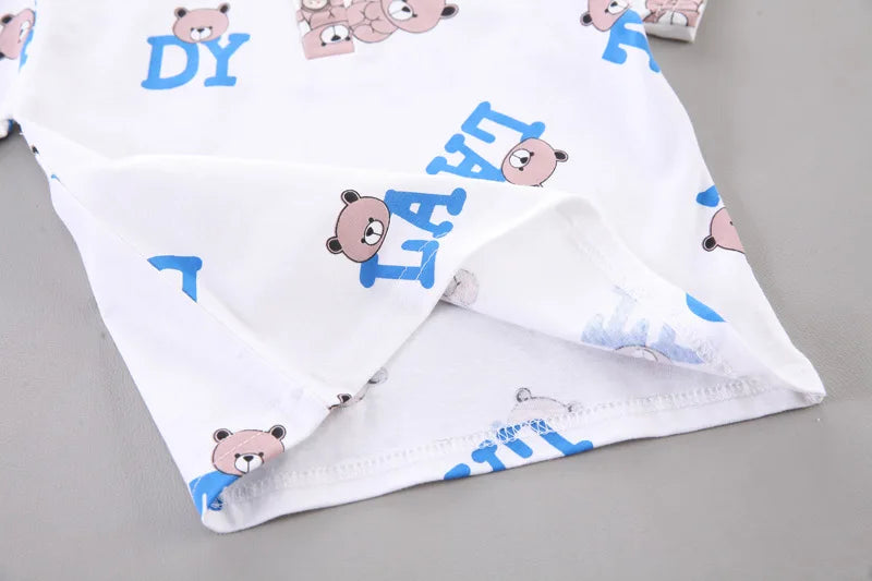 Baby Boys Clothes Sets Summer Kids Cotton Cartoon Bear T-shirt+Shorts Suit Toddler Outfit Boy Clothes Children Costume 1 -5Year