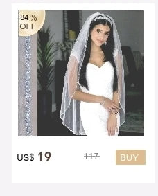 Luxury Cathedral Long Wedding Veil Crystal Organza Beaded Bridal Veil with Rhinestone Edge 1 Tier Soft Wedding Accessories G134