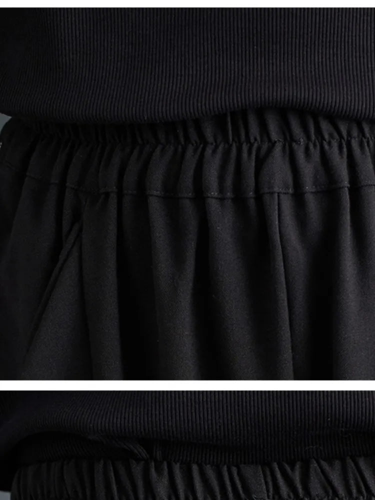Oversized Autumn Winter New Wide Leg Pant Women Casual Loose Ladies Trousers Pleated Fashion High Waist Woman Lantern Pants 2023
