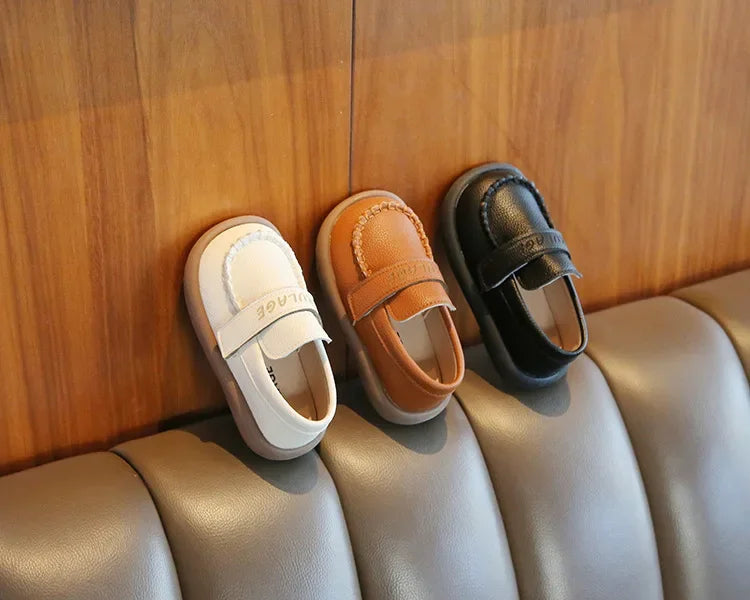 Baby Boys Casual Shoes for Wedding Party Fashion 2025 Spring Autumn Toddlers Kids Leather Shoes Slip-on Loafers Soft Flats New