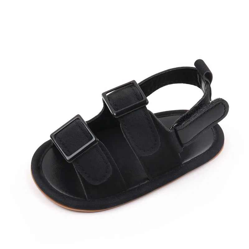 New Baby Sandals Baby Shoes Baby Boy Girl Sandals PU Soft Bottom Sole Anti-Slip Infant First Walker Crib Shoes Newborn