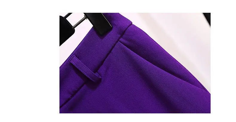 Women's Elegant Double-Breasted Blazer with Puff Sleeves and Faux Pockets - White, Long Sleeve, Mid-Length, High Stretch Fabric, Perfect for Spring and Fall, Everyday Chic, Formal Office Wear | Classic Notched Lapel | Functio
