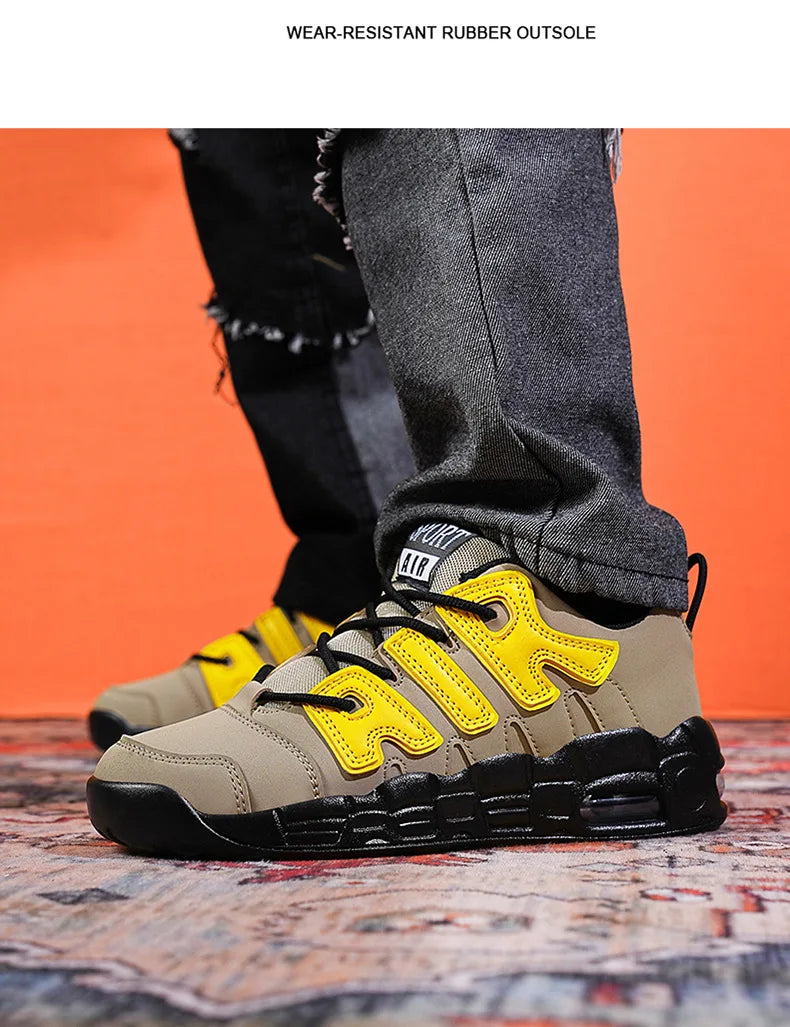 Men's Trendy Casual Sneakers Spring and Autumn Lightweight Durable Shoes AIR Vintage Basketball Shoes Comfortable Running Shoes