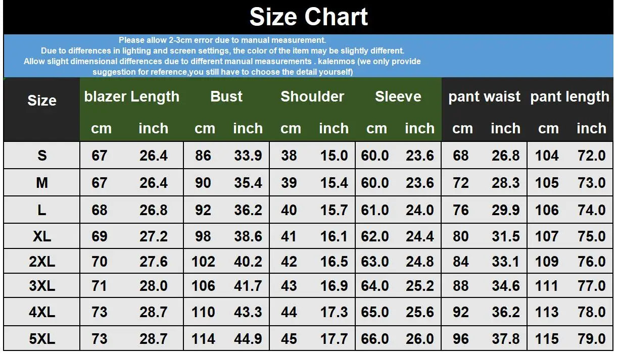 Suits Men Two Piece Sets Pant Set Blazer Turn Down Collar Full Sleeve Slim Fit Tight Waist Coat Long Pants Solid Wedding