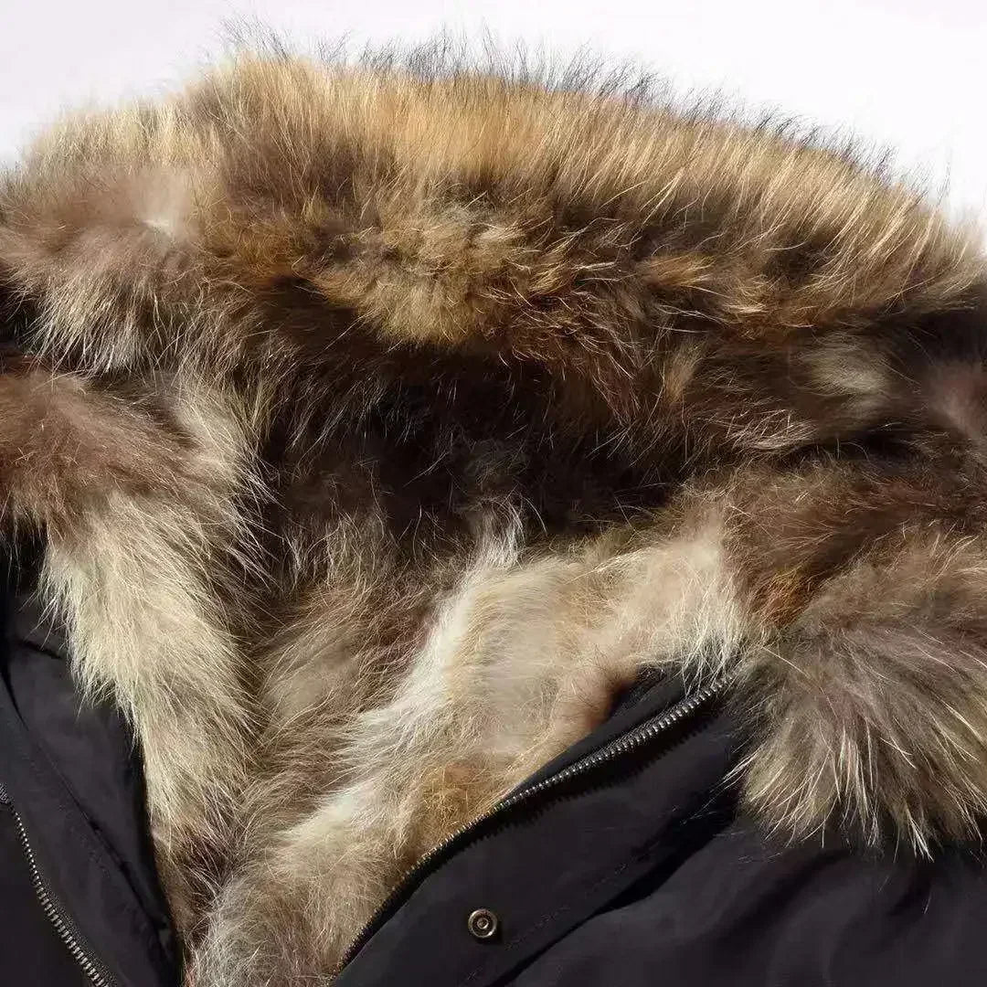 2024 New Casual Winter Men's Down Jacket Fox Fur Men's Coat Coat Men Clothing Coat Winter Jackets Mens Jacket Men Jacket