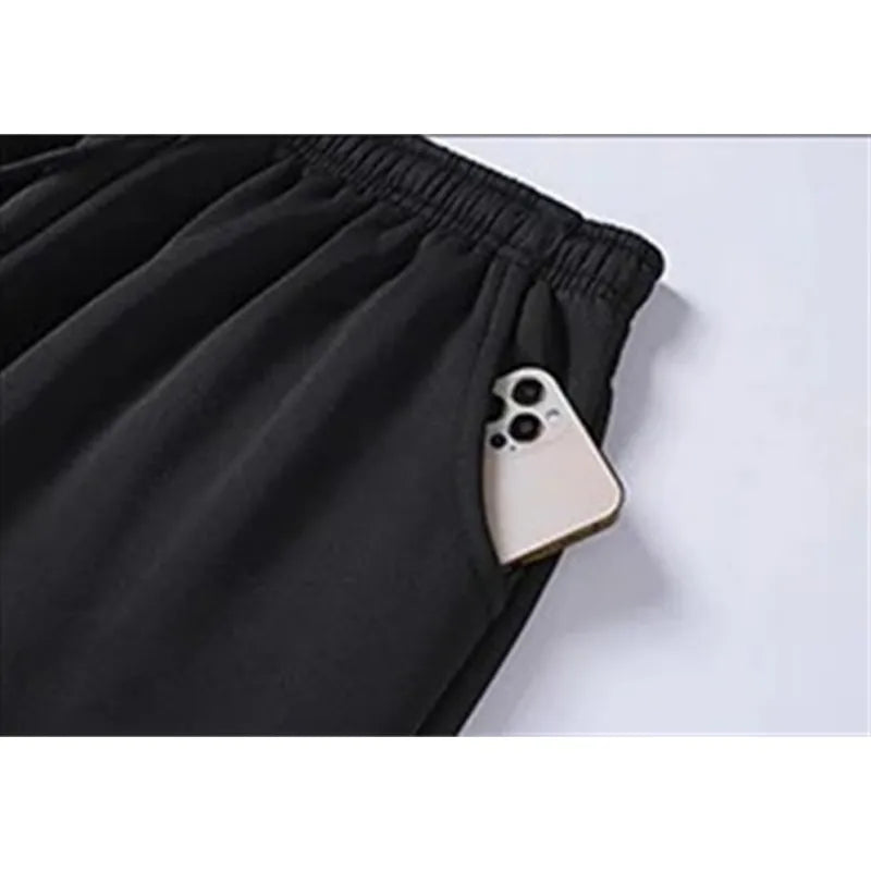 Autumn Winter Men's Lambswool Sweatpants Fashion Wide Loose Casual Men Fleece Thicken Warmer Sports Long Pants Joggers Trousers