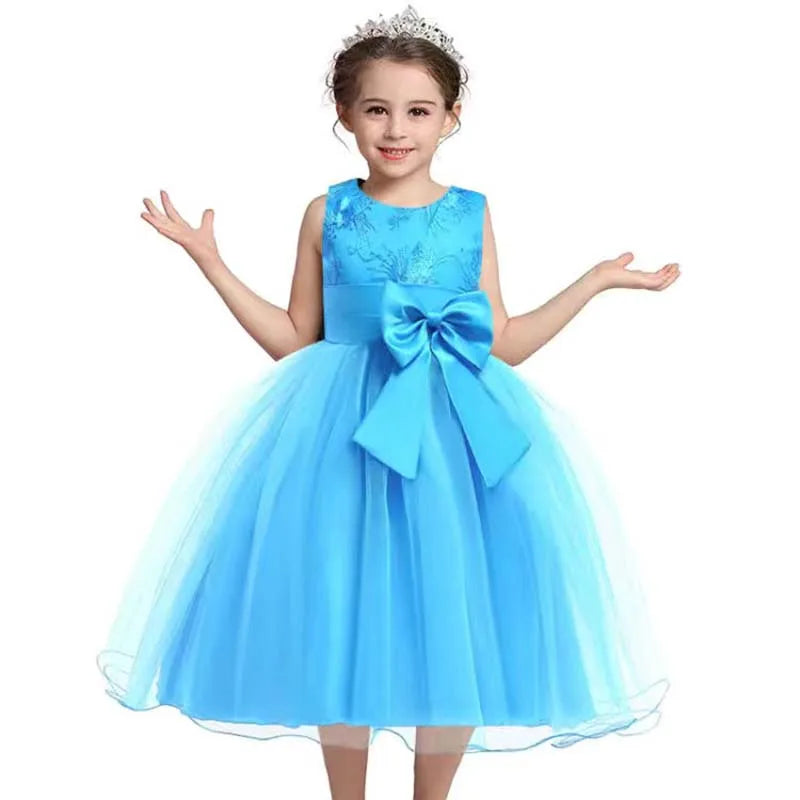 Flower Girl Dress For Wedding Baby Girl 2-8 Years Birthday Outfits Children's Girls First Communion Dresses Girl Kids Party Wear