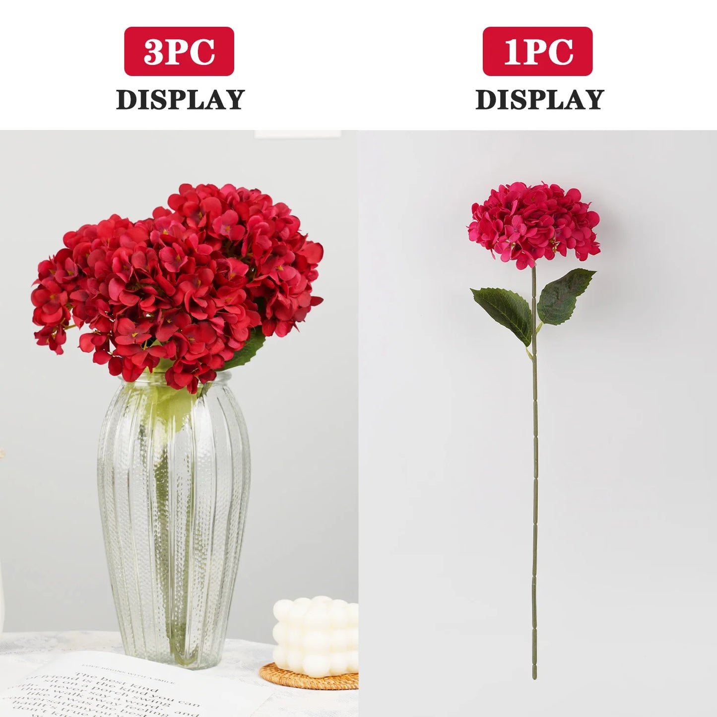 58cm Beautiful Silk Artificial Flowers Hydrangea bouquet for Home Party Wedding living room decoration accessories