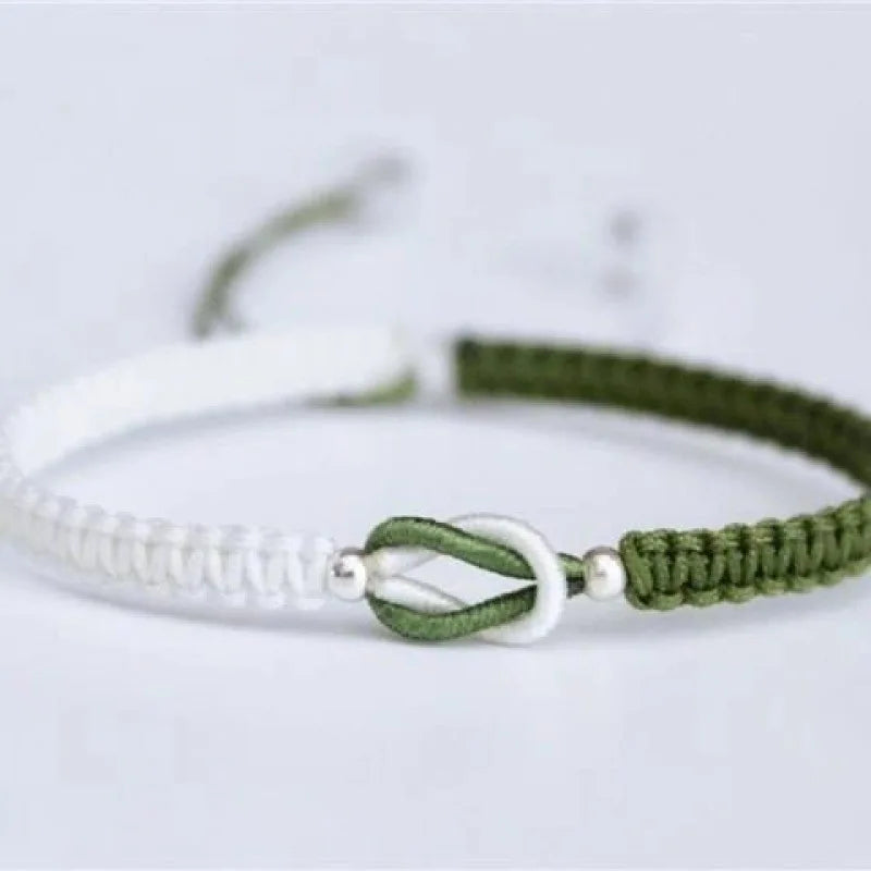Love Knot Rope Braided Bracelet 'Always Together' Casual Adjustable String Handmade Matching Gift for Her Couple Teens Girls Boy