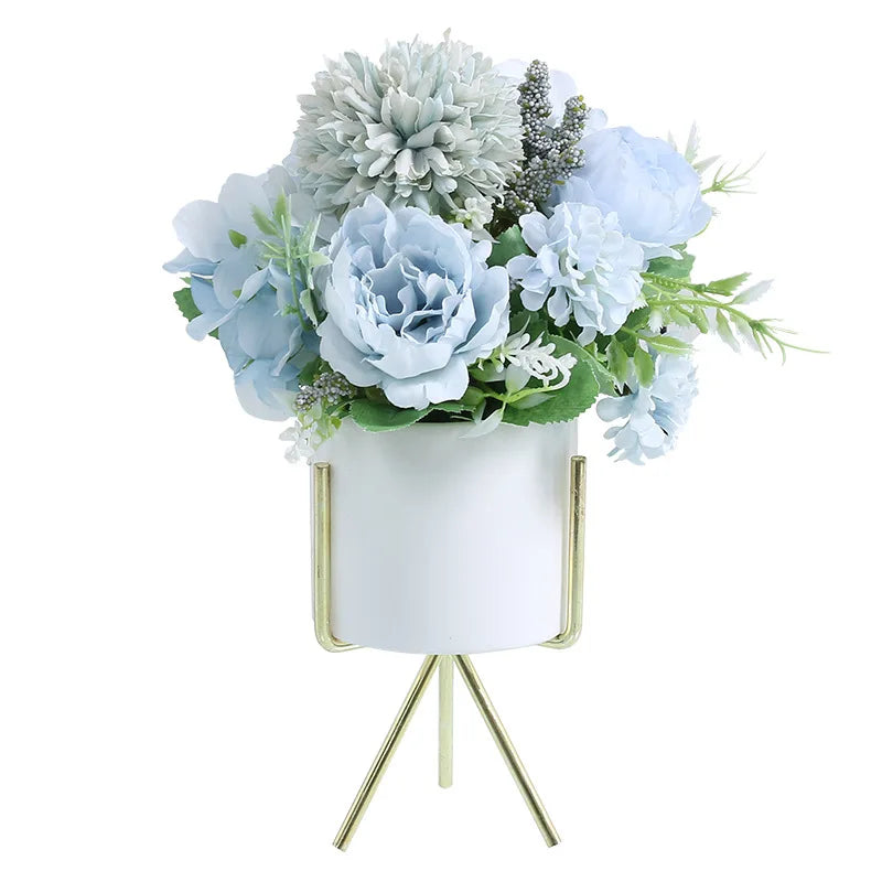 Artificial Flowers Silk Peony For Vase Bride Bouquet Wedding Home Room Table Decoration Fake Floral Hydrangea Gifts