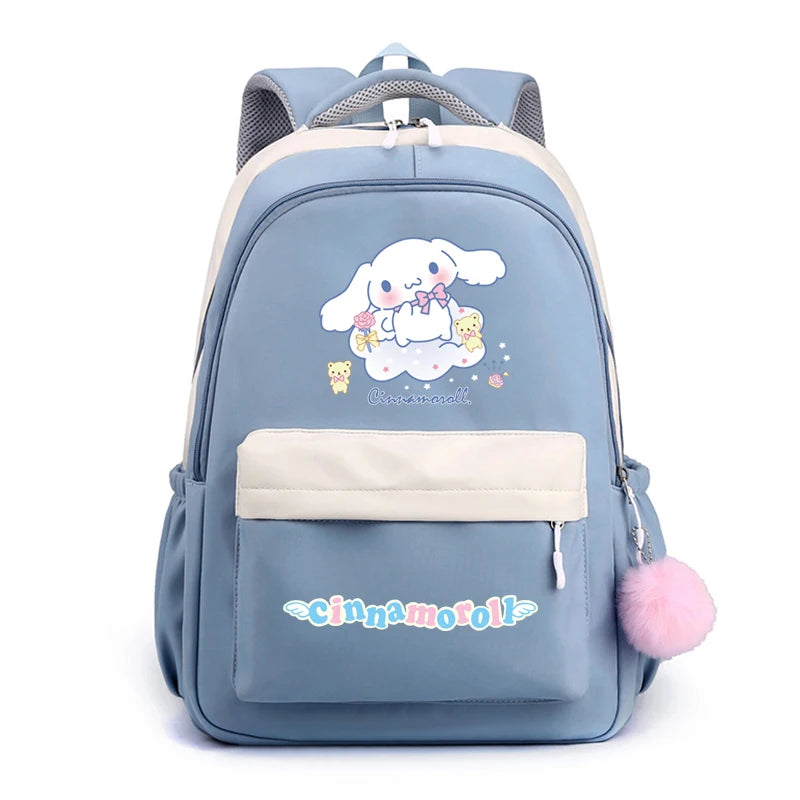 Cinnamoroll Backpack Children Girls Boy Sanrio Schoolbag Kawaii Student Back To School Rucksack Teen Kids Gift Women Travel Bags