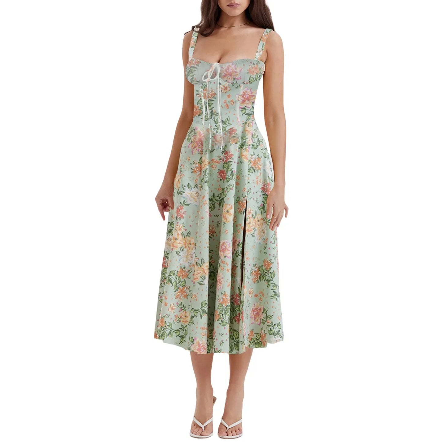 Women Beach Vacation Dress French Lazy Style Dress-Solid Color Or Printed Multi-Color Spring Summer 2025 New Arrival