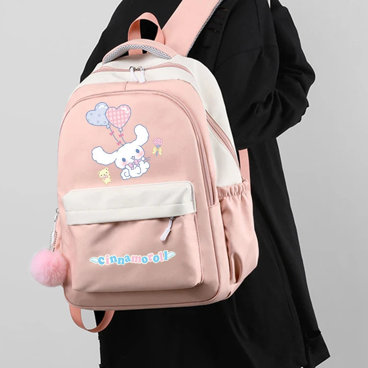 Cinnamoroll Backpack Children Girls Boy Sanrio Schoolbag Kawaii Student Back To School Rucksack Teen Kids Gift Women Travel Bags