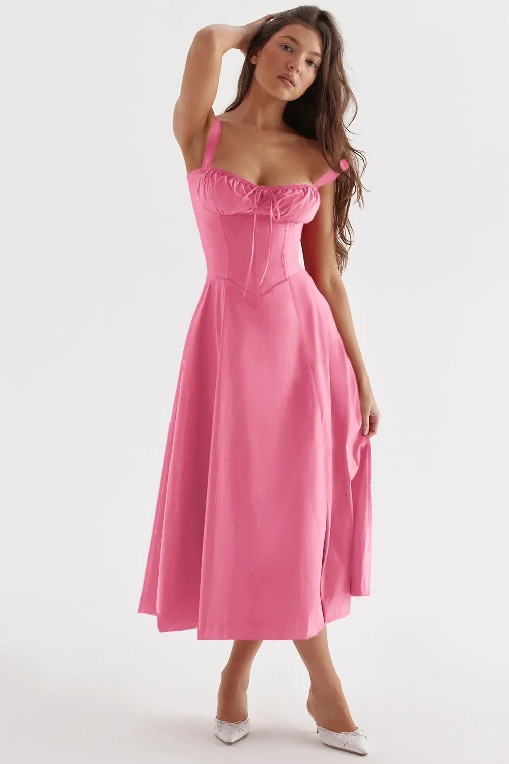 Women Beach Vacation Dress French Lazy Style Dress-Solid Color Or Printed Multi-Color Spring Summer 2025 New Arrival