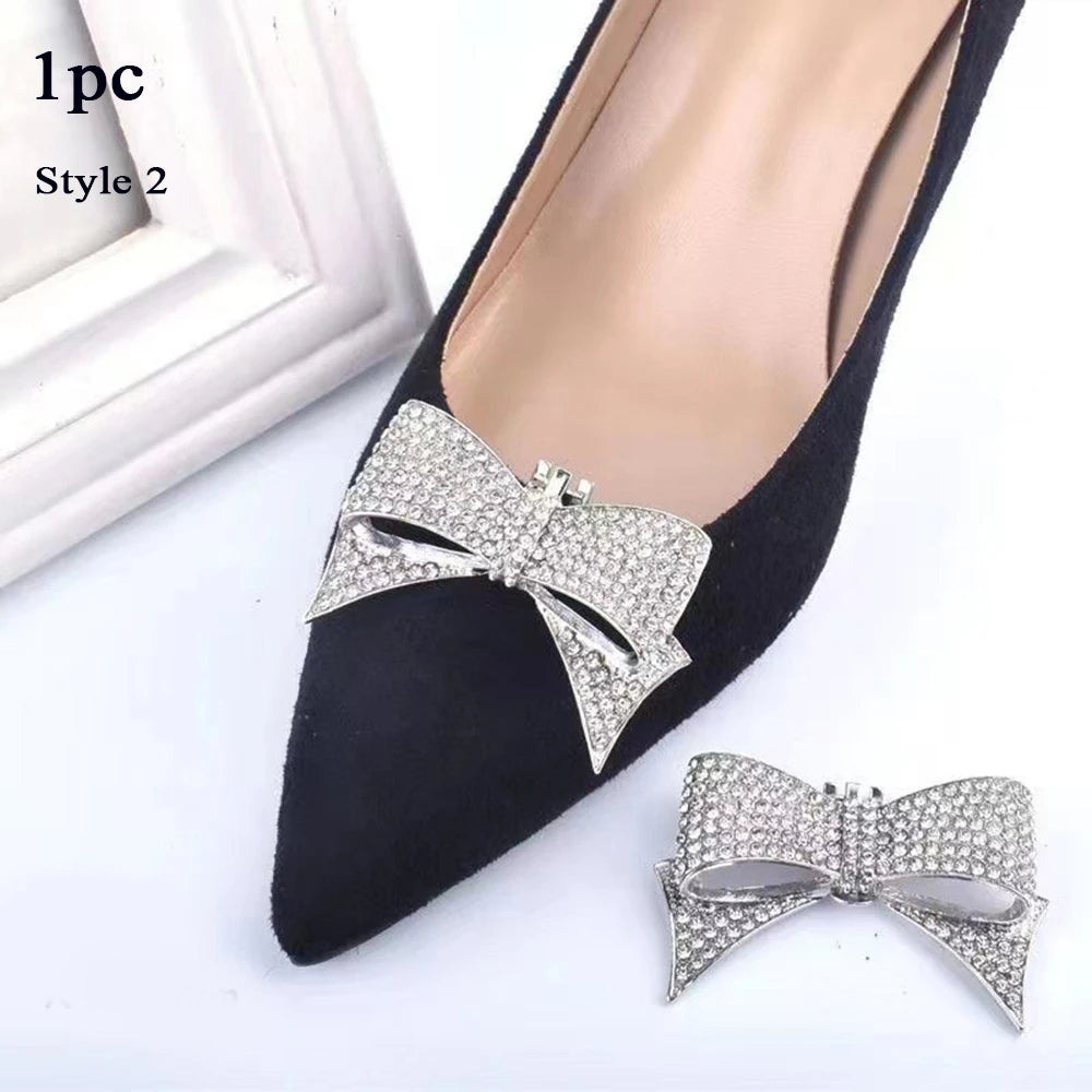 1Pcs Wedding DIY Detachable Charm Buckle Bridal Crystal Shoes Accessory Decoration Clip Women High Heel Rhinestone Shoe Buckles