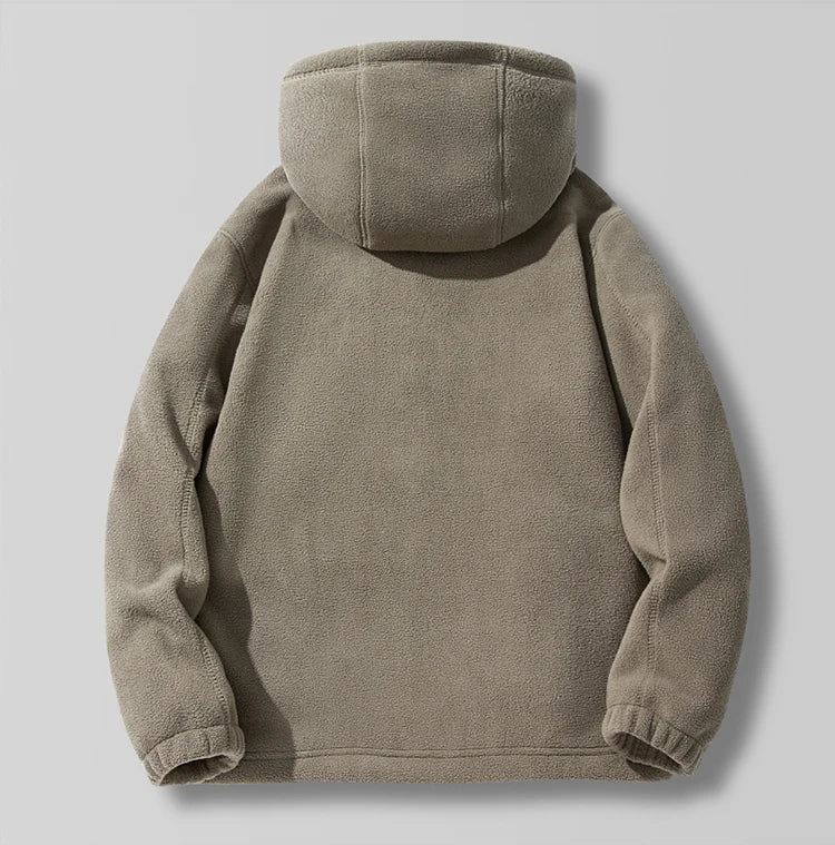 Men's Winter Jacket 2023 New Boxing mountain Fleece Hoodie Jackets Women's Fall Fashion Lamb Wool Long Sleeve Warm Coat For Men