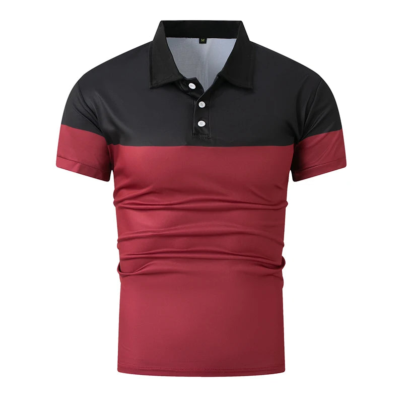 Summer Men's Short sleeved Polo Shirt Business Casual Collar T-shirt Plus Size Breathable Top European and American Plus size