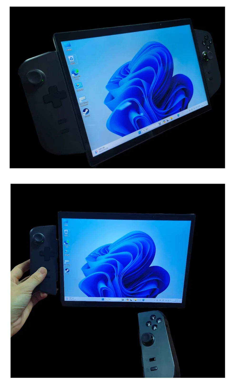 Mini Win dows Gaming PC 10.5 Inch Touch Screen Intel N95 2.0MP Camera mini laptop Detachable Gamepad Portable Handheld Gaming PC