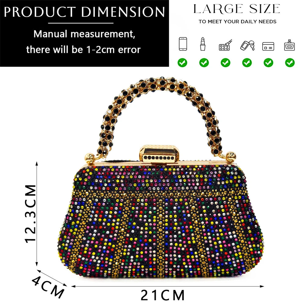 Venus Chan 2024 Special Design High Quality Orange Color African Women Shoes and Bag Set with Shinning Crystal for Wedding Party