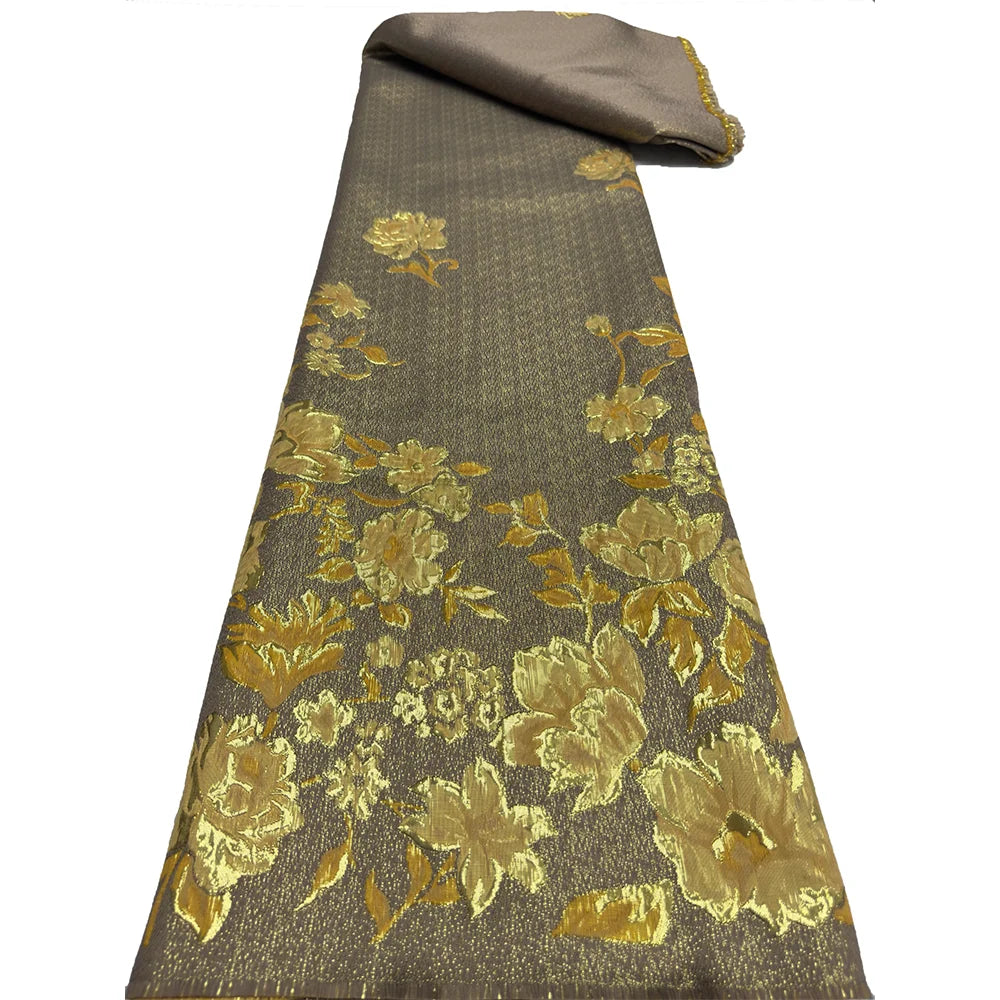 Luxury African Nigerian Brocade Jacquard Lace Fabric 2024 High Quality Brocade Lace Fabric French Tulle Lace For Women Dresses