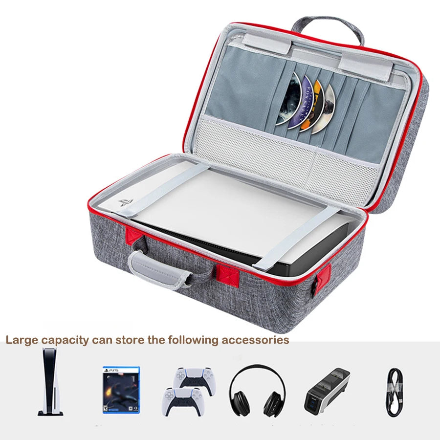 Compatible with PlayStation 5 disc PS5 controller, PS5 accessories headphone accessories, game board controller suitcase