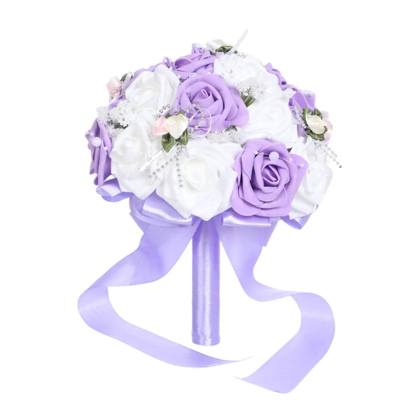 Wedding Bouquet Portable Romantic Handmade Artificial Rose Flower for Bridal Shower Photo Prop Party Valentines Day Ceremony