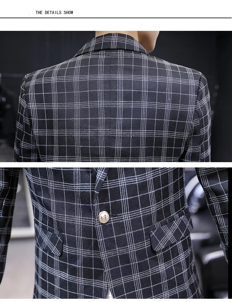 Casual suit jacket fashion loose luffian handsome suit senior sense top single business formal Korean student suit