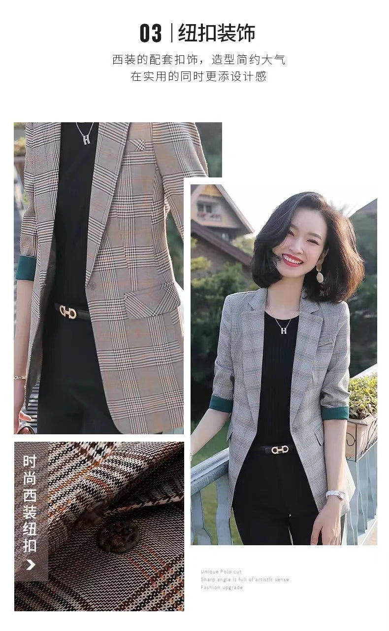 Women's Elegant Double-Breasted Blazer with Puff Sleeves and Faux Pockets - White, Long Sleeve, Mid-Length, High Stretch Fabric, Perfect for Spring and Fall, Everyday Chic, Formal Office Wear | Classic Notched Lapel | Functio