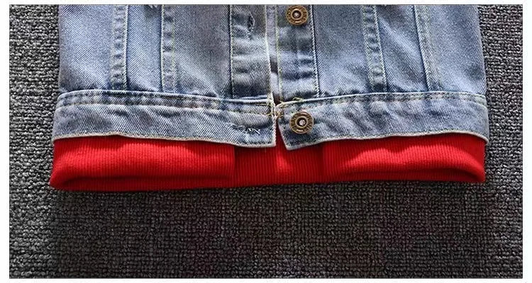 Spring Autumn Denim For Boys' Set New 2024 Korean Version Jacket Fashion Jeans Handsome Two-Piece Set