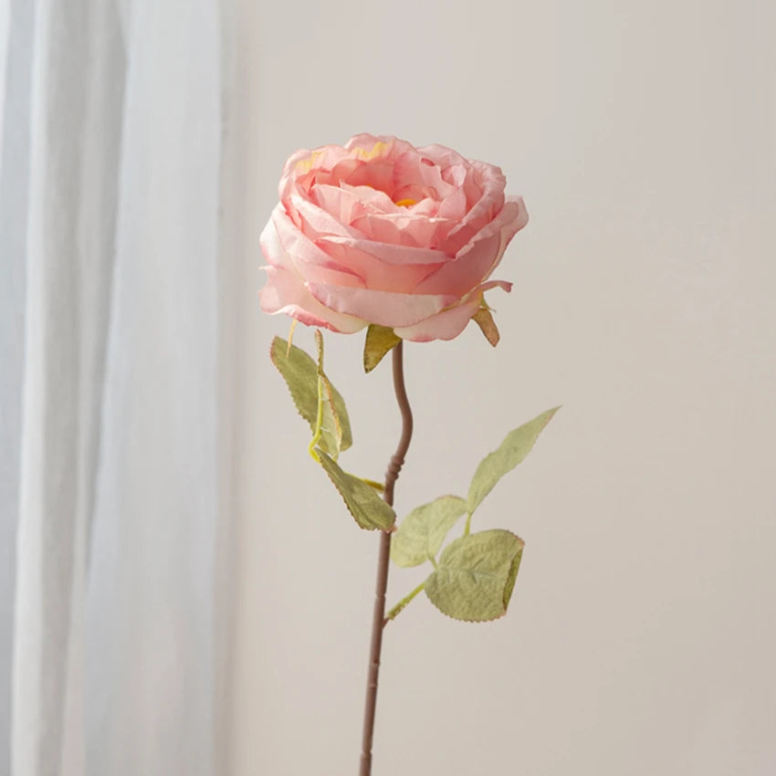 Artificialflower Caramel Rose High Quality Garden Courtyard Wedding Bride Bouquet Wreath Home Table Vase Festival Diy Gift Decor