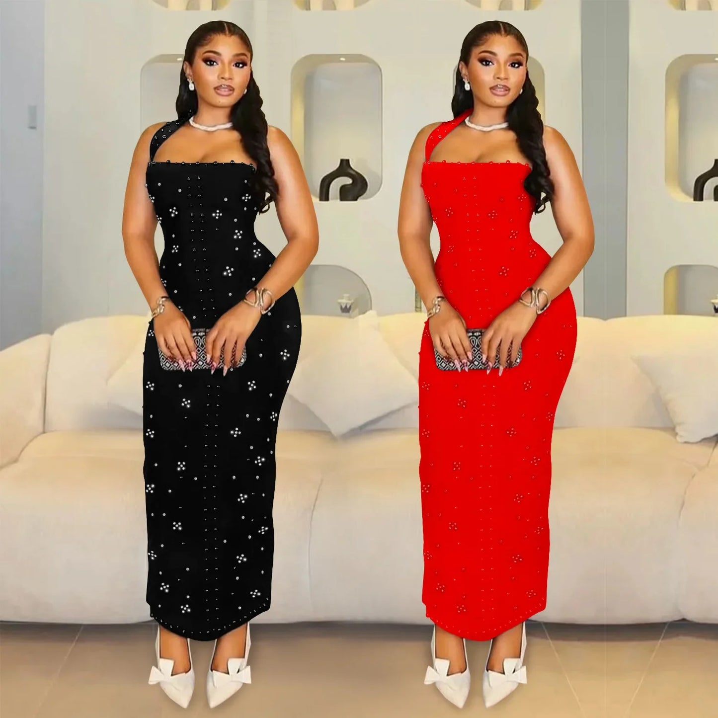 African Dresses For Women Elegant Dashiki Summer Spaghetti Straps Maxi Dress Ladies Traditional Africa Clothing Fairy Long Dress