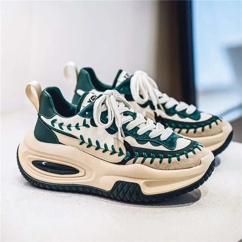 Men's Sneakers Thick Bottom Casual Sneaker Shoes for Men Wear-resistant Apring and Autumn Soft and Comfortable Fashion Non-Slip