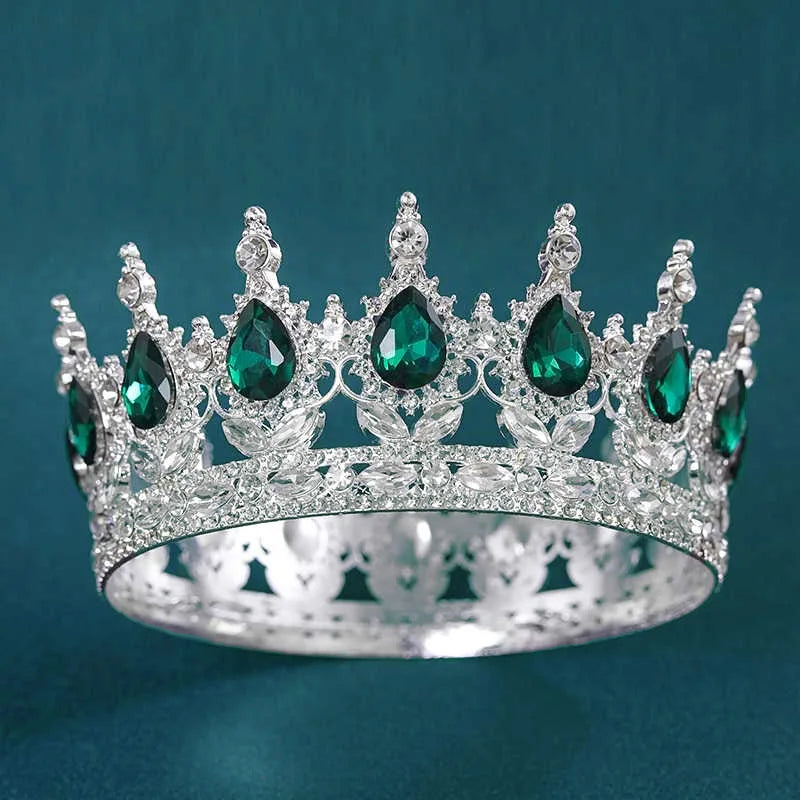 Baroque Crystal Tiaras And Crowns Rhinestone Prom Diadem Headband Crown Bridal Wedding Hair Accessories Jewelry Crown Tiara Gift