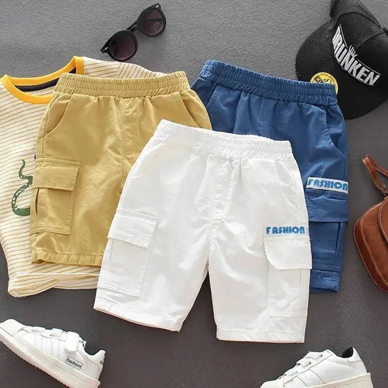 Summer Boys Shorts New Letter Fashion Thin Style Kids Short Pants 1 2 3 4 5 6 7 8 Years Birthday Gifts Children's Clothing
