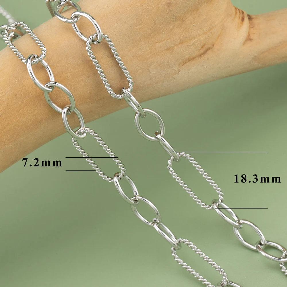 YEGUI C283,diy chain,pass REACH,nickel free,18k gold rhodium plated,copper metal,diy bracelet necklace,jewelry making,1m/lot