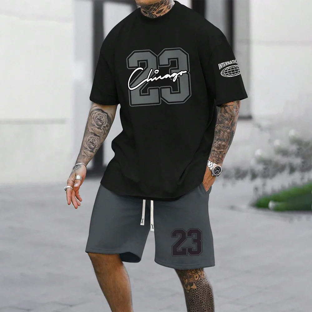 2024 New Fashion 3D Printed Men's Suit Oversized Clothing Short Sleeve Shorts Suit Men's Sportswear Summer Casual Suit