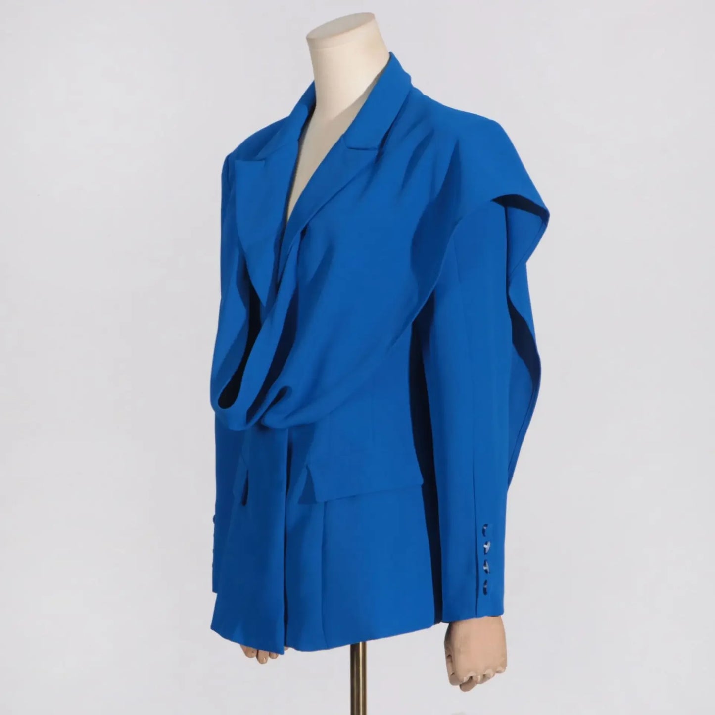 Fashion Suit Jacket for Women 2024 Autumn New Blue Design Formal Slim Fit High-end Small Suit Women Clothing