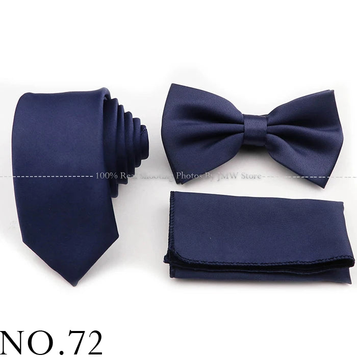 Hot Sale Purple Pink Sage Green Tie Set Polyester Necktie Bowtie Cufflink Brooch For Groom Suit Wedding Cravat Shirt Accessory