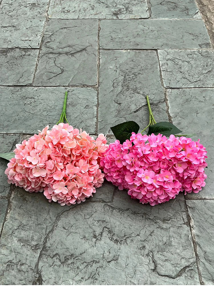 5 Heads Hydrangea Bouquet Silk Artificial Flowers for Party Wedding Living Room Decoration Accessories Home Decor Fake Flowers