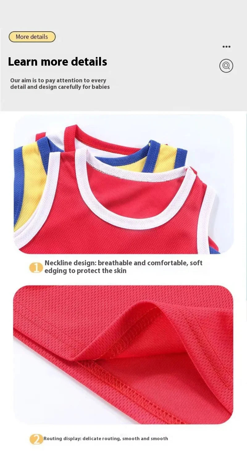 Summer Boys Breathable Sport Clothing Sets PAW Patrol Printed Children's Basketball Top and Shorts 2pcs Set Kids Casual Outfits